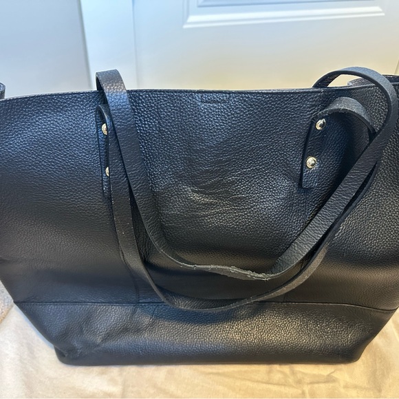 Cole Haan Black Leather Tote Bag - Picture 3 of 5